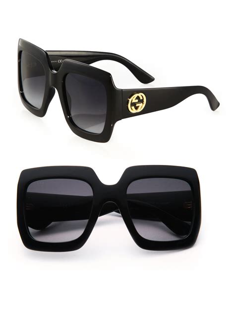 gucci oversize sunglasses|Gucci 54mm oversized square sunglasses.